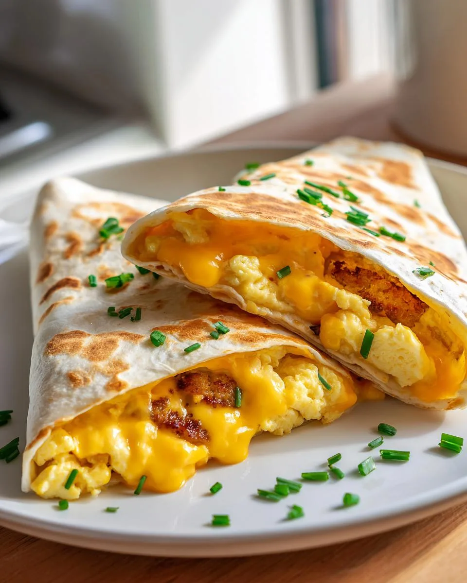 egg cheese breakfast wraps - detail 2