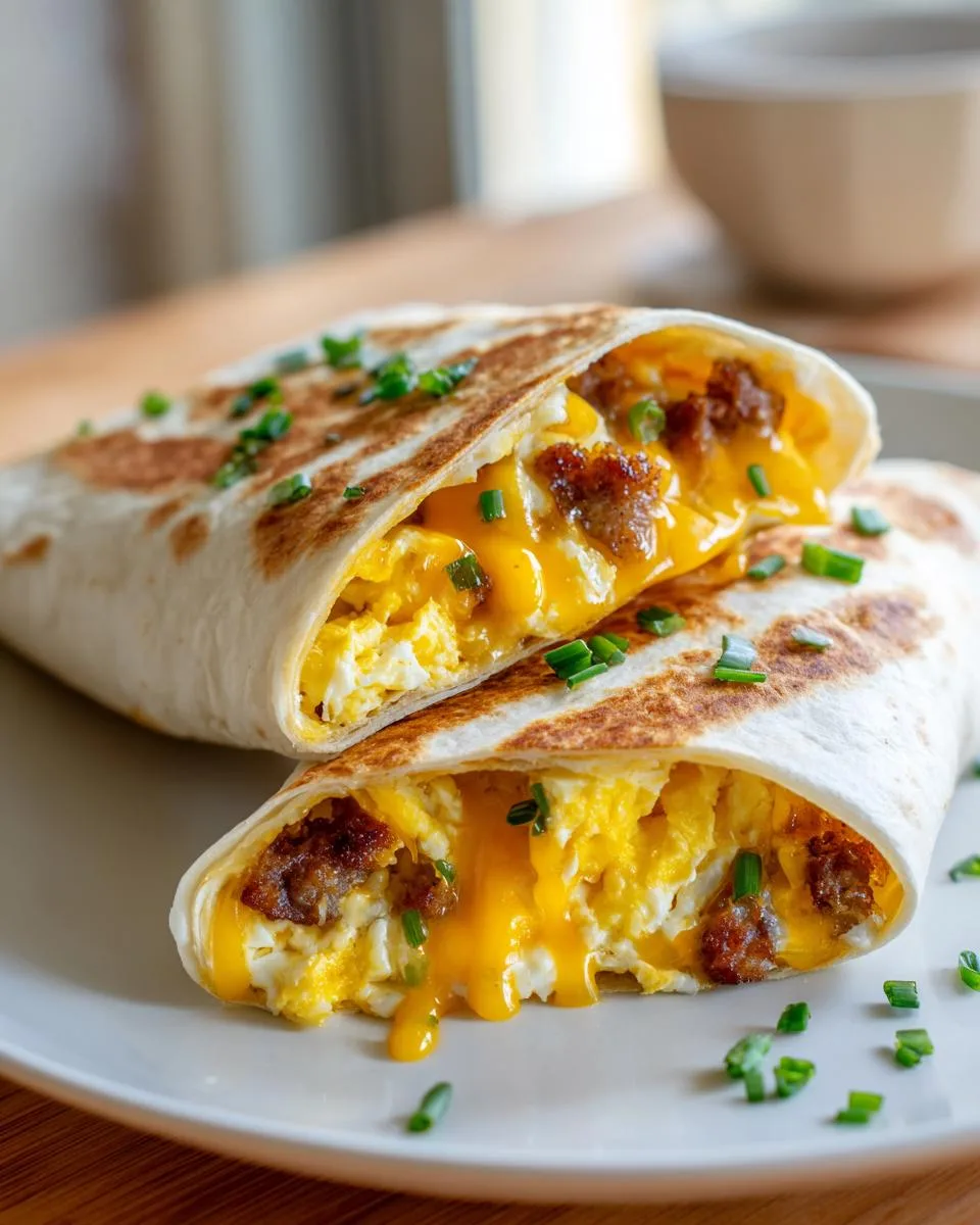egg cheese breakfast wraps - detail 4
