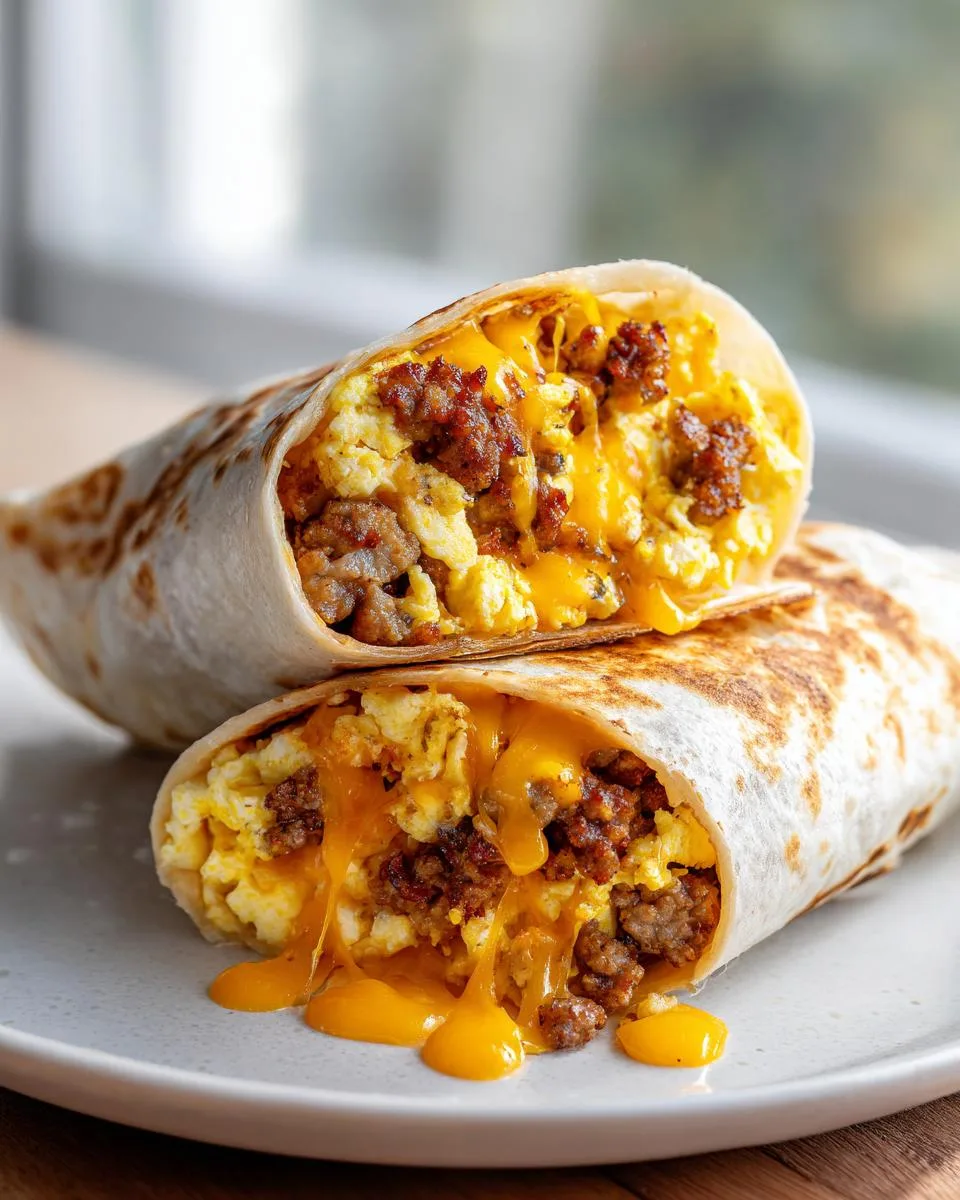freezer breakfast burritos - detail 2