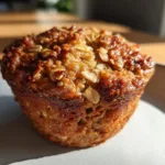 healthy banana oatmeal muffins