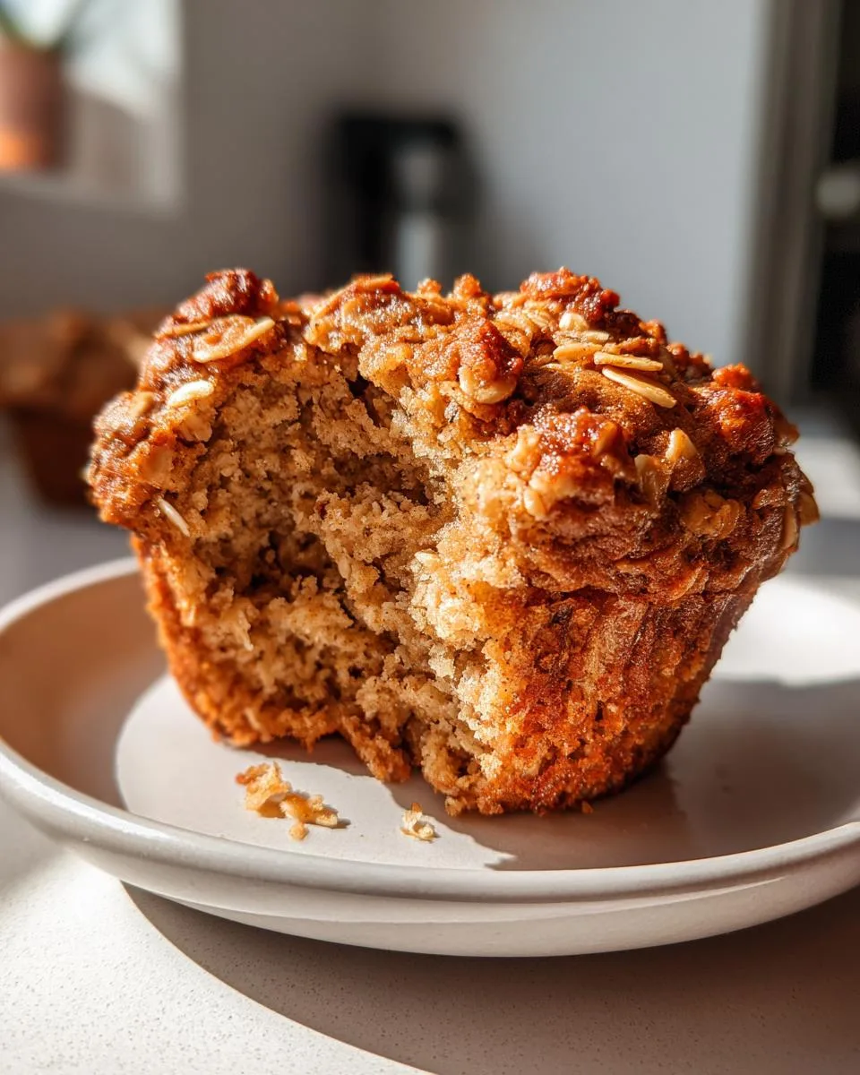 healthy banana oatmeal muffins - detail 2