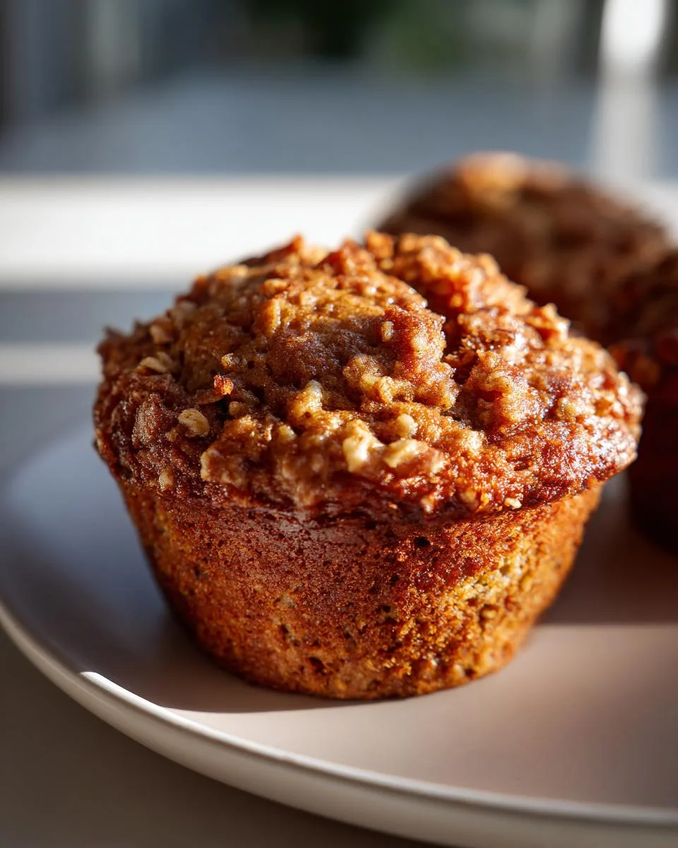 healthy banana oatmeal muffins - detail 3