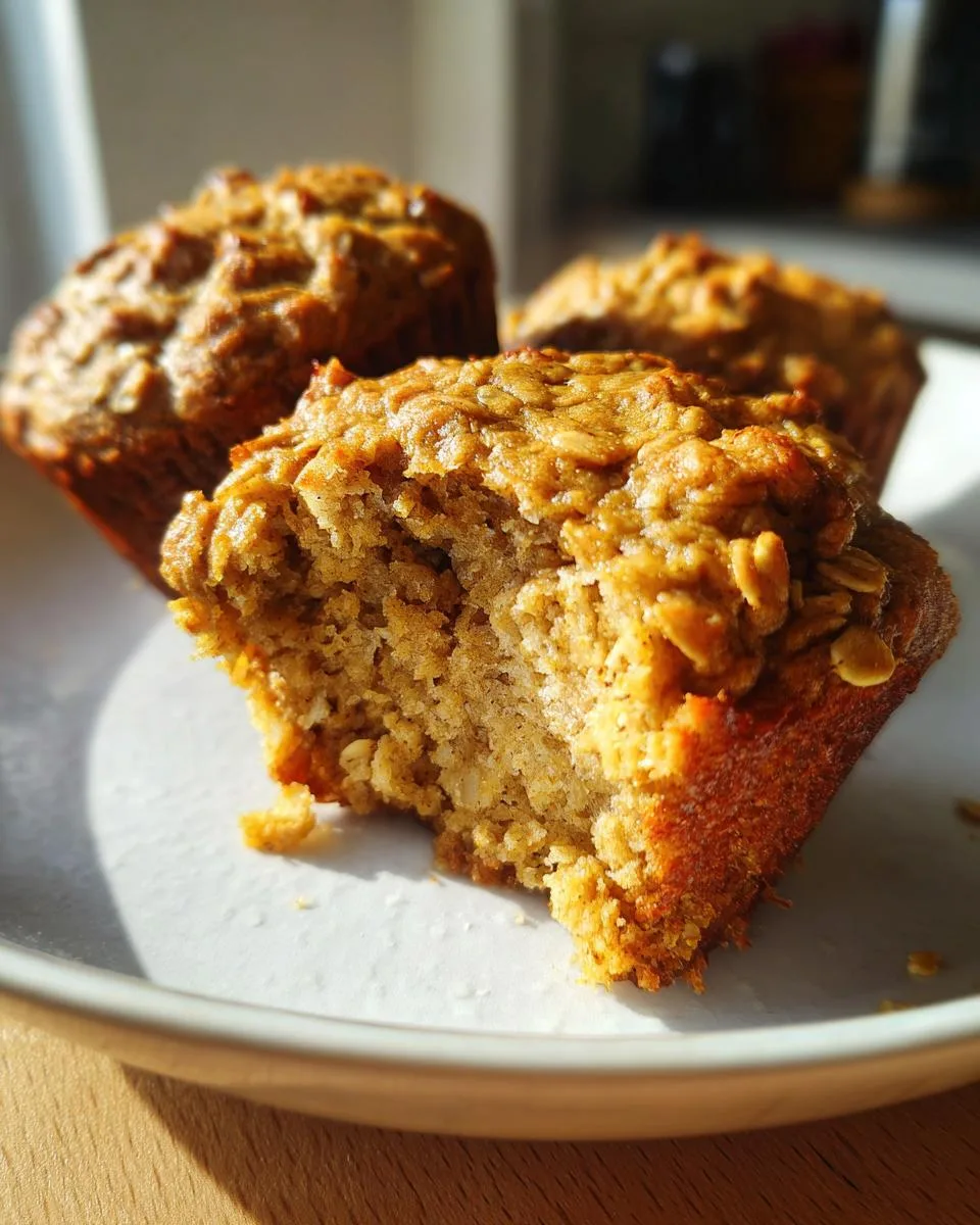 healthy banana oatmeal muffins - detail 5