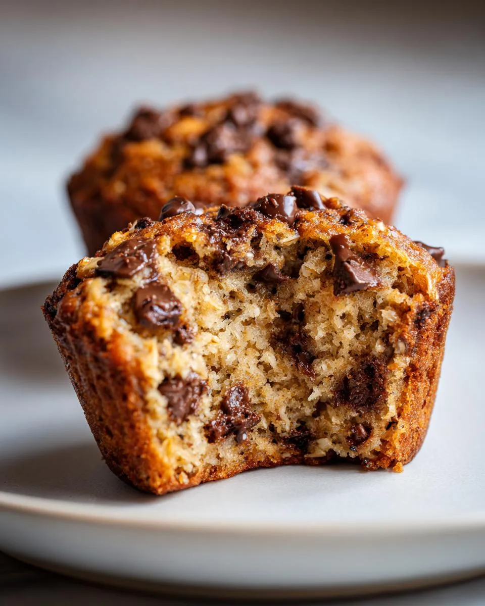 oatmeal chocolate chip morning muffins - detail 2