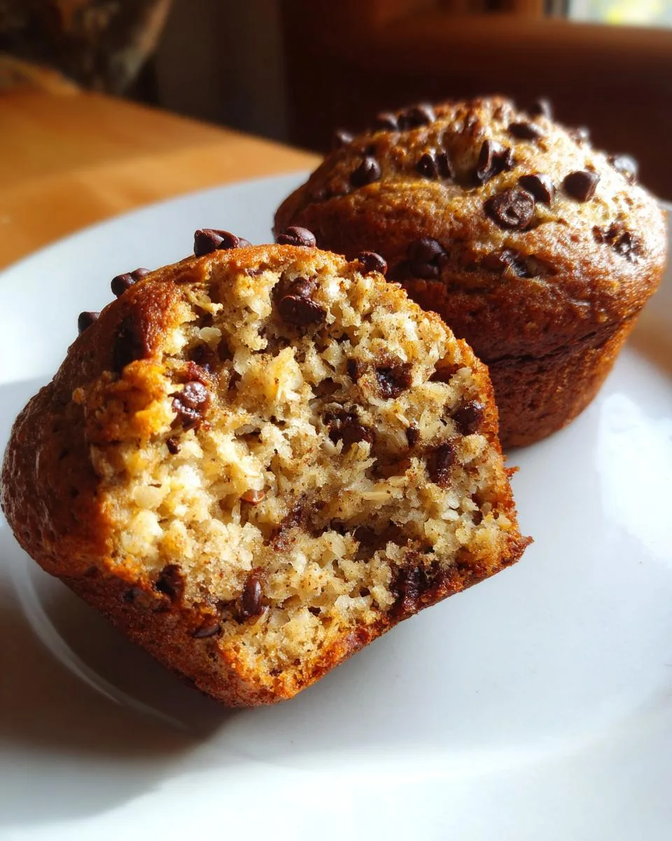 oatmeal chocolate chip morning muffins - detail 4
