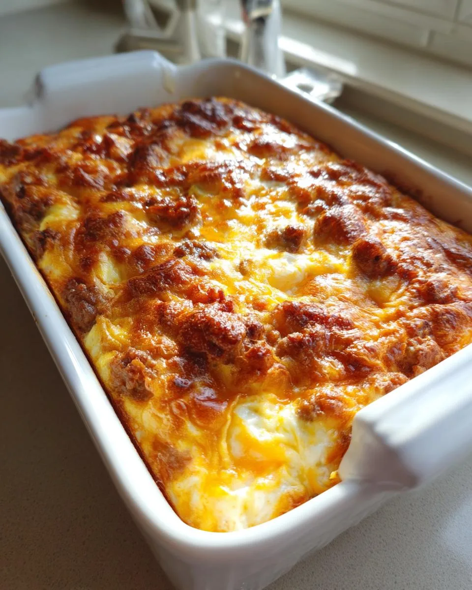 sausage and egg casserole - detail 1