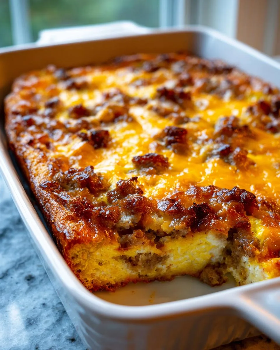 sausage and egg casserole - detail 2