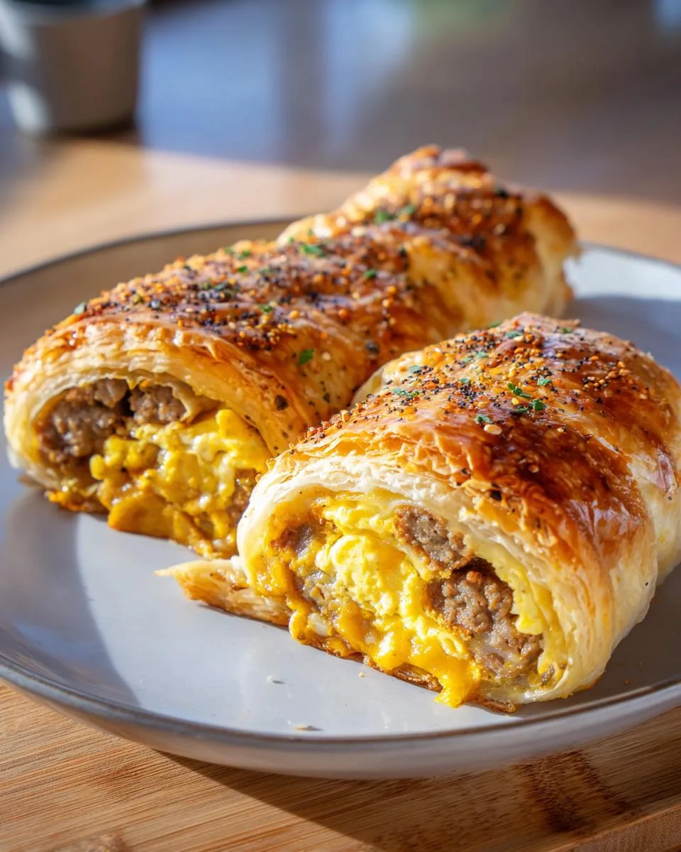 sausage egg breakfast roll-ups - detail 3