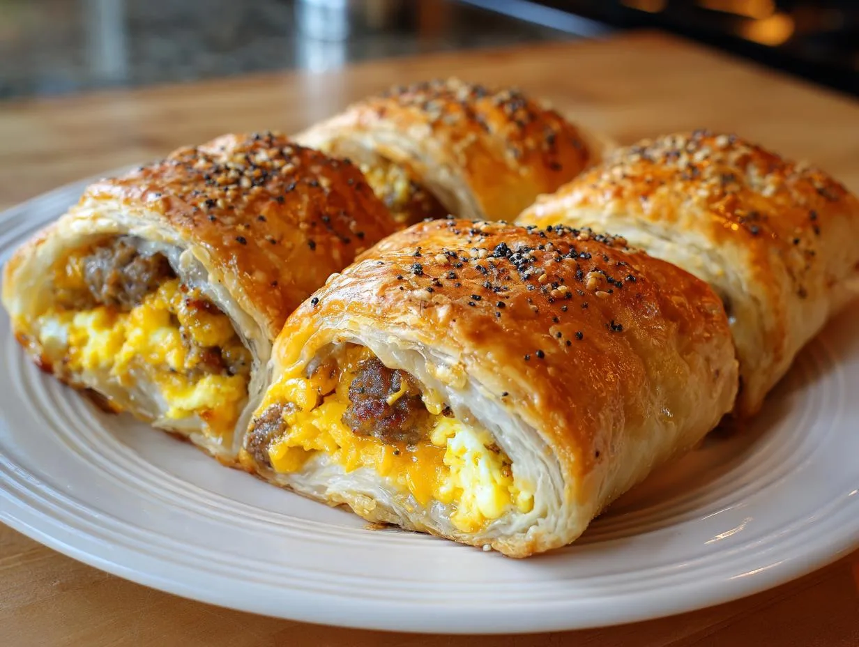 Amazing 6-Ingredient Sausage Egg Breakfast Roll-Ups Recipe