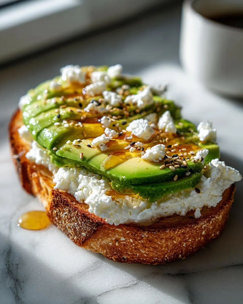 toast cottage cheese honey dietitian - detail 3
