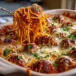 Baked Spaghetti Meatballs