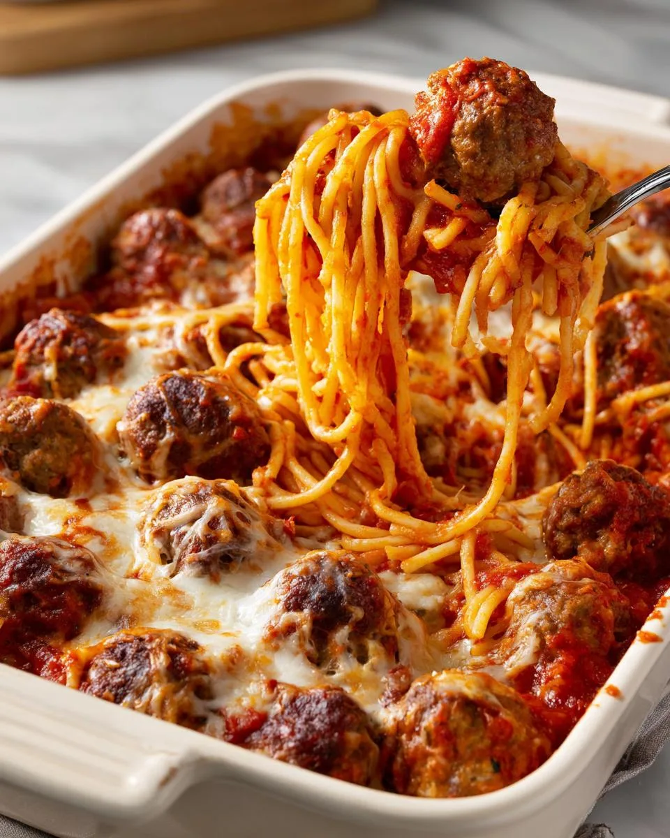 Baked Spaghetti Meatballs - detail 2