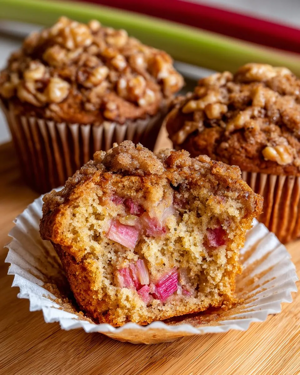 Bakery Style Rhubarb Muffins Recipe - detail 2
