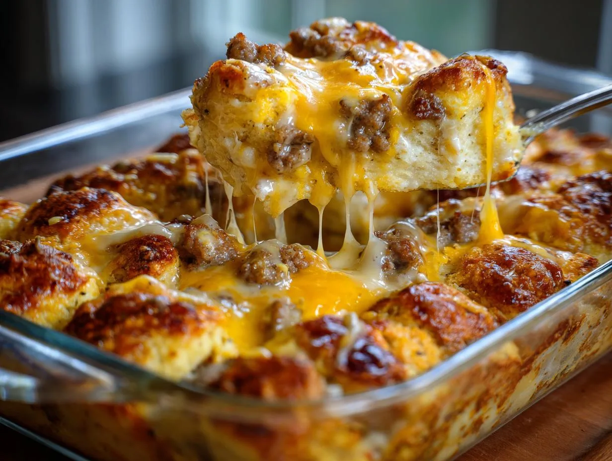 Easy Biscuits and Gravy Breakfast Casserole Takes Just 15 Minutes
