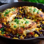Cheesy Cowboy Chicken with Beans