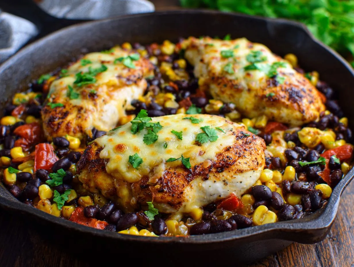 40-Minute Cheesy Cowboy Chicken with Beans Your Family Will Love