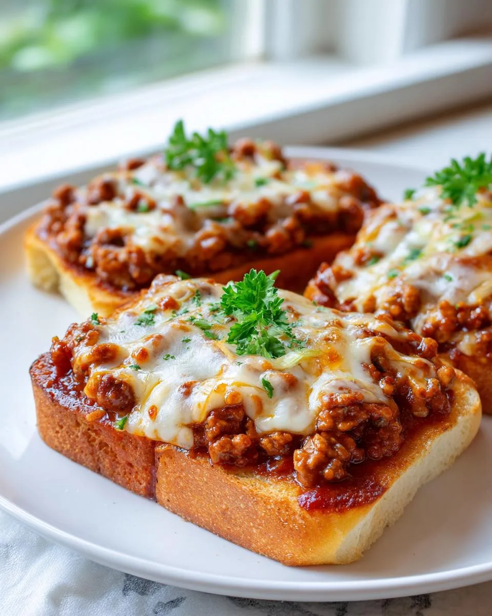 Cheesy Garlic Bread Sloppy Joes - detail 1
