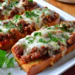 Cheesy Sloppy Joe Toasts