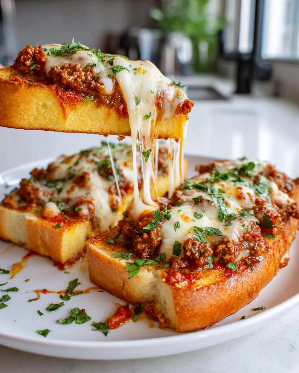 Cheesy Sloppy Joe Toasts - detail 3