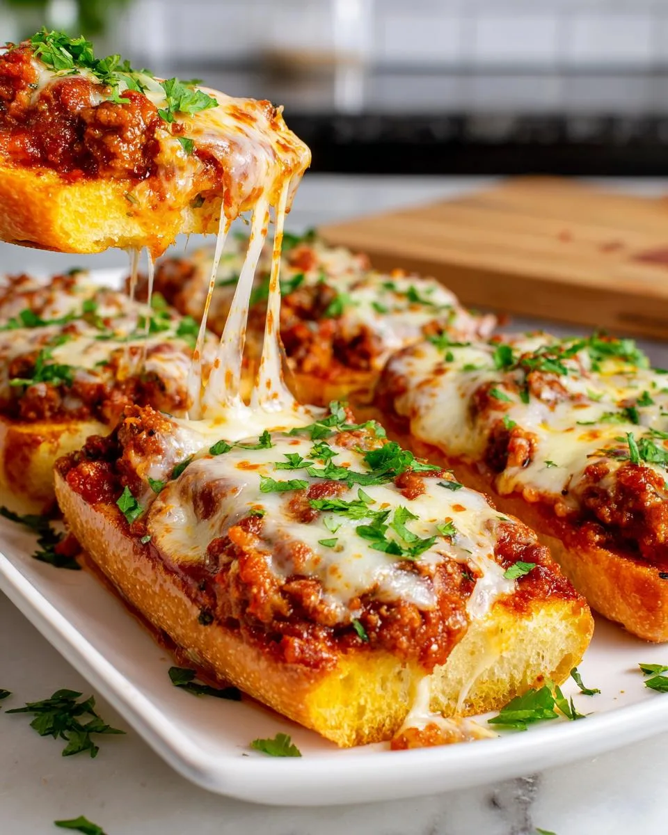Cheesy Sloppy Joe Toasts - detail 4