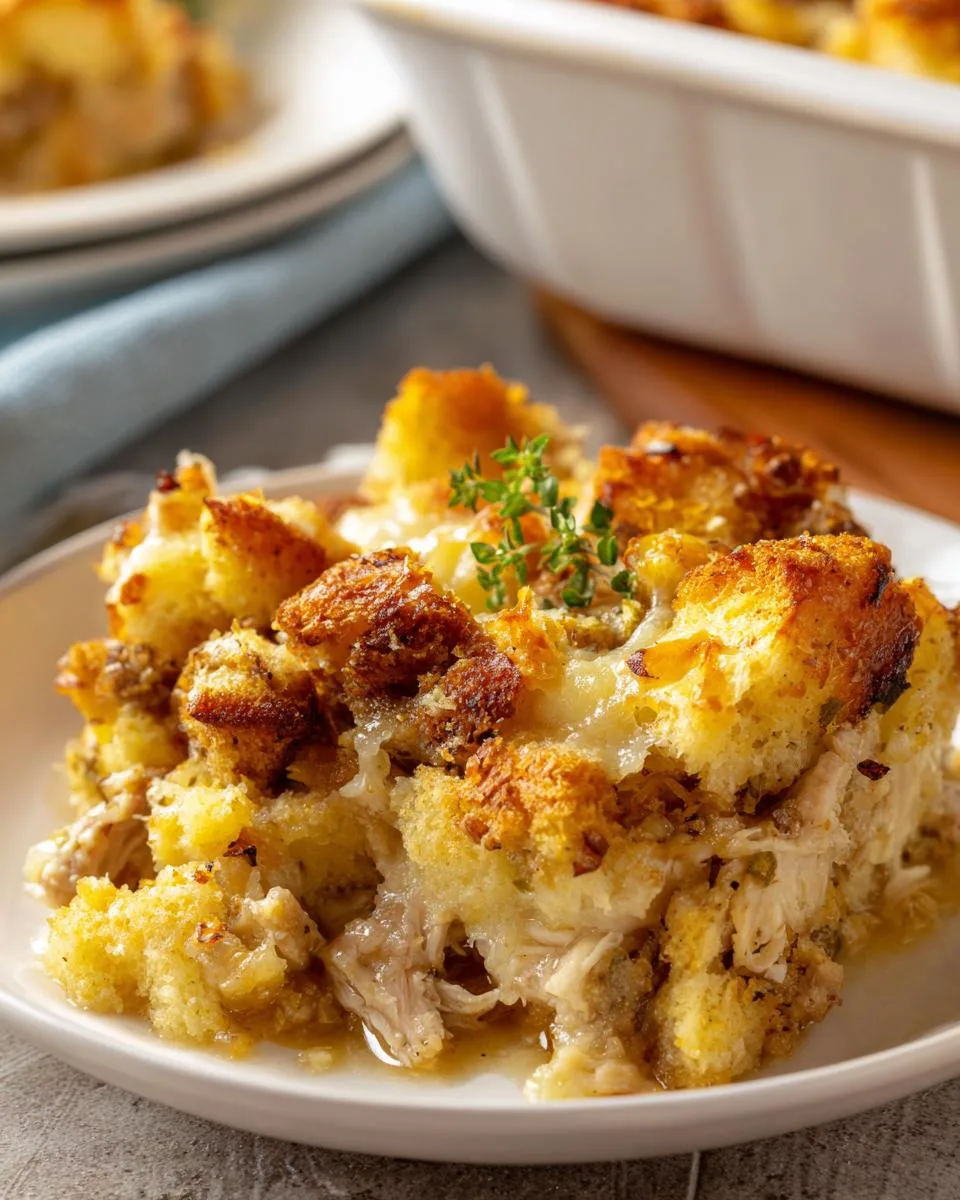 Chicken Stuffing Casserole Crockpot - detail 2