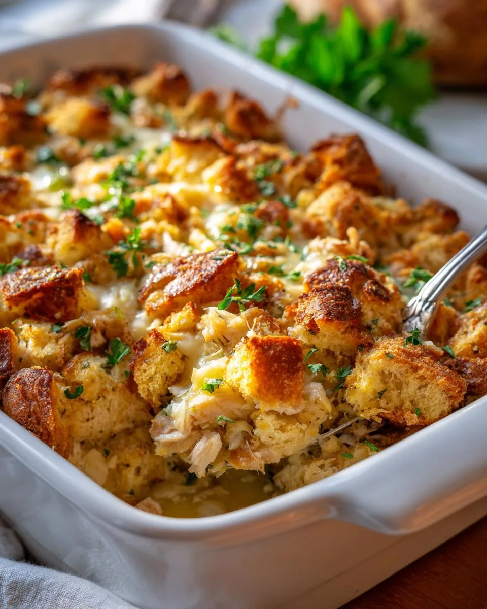 Chicken Stuffing Casserole Crockpot - detail 3
