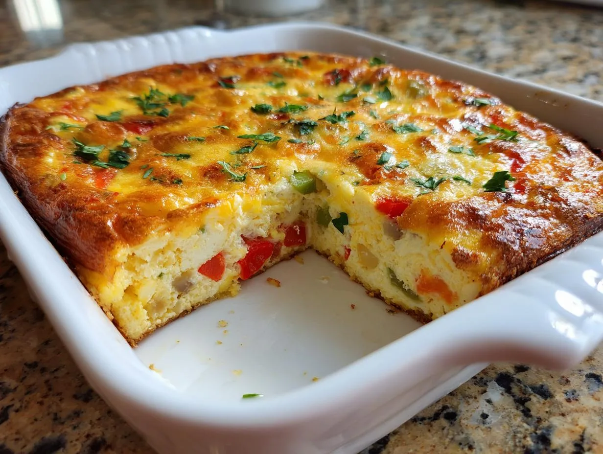 Fluffy 6-Egg Cottage Cheese Egg Bake That’s Secretly Healthy
