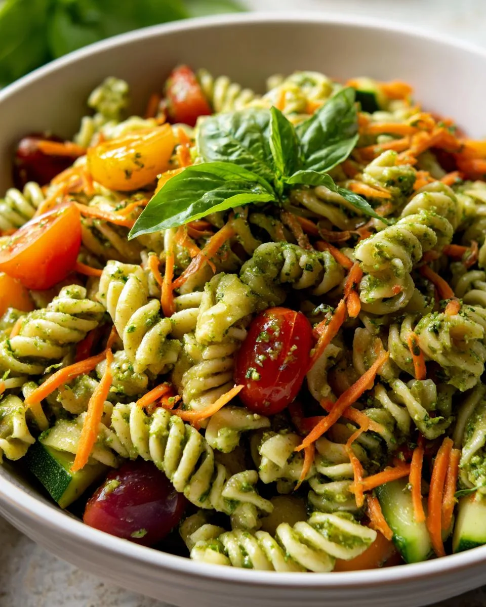 Cottage Cheese Pesto Pasta Salad - detail 2