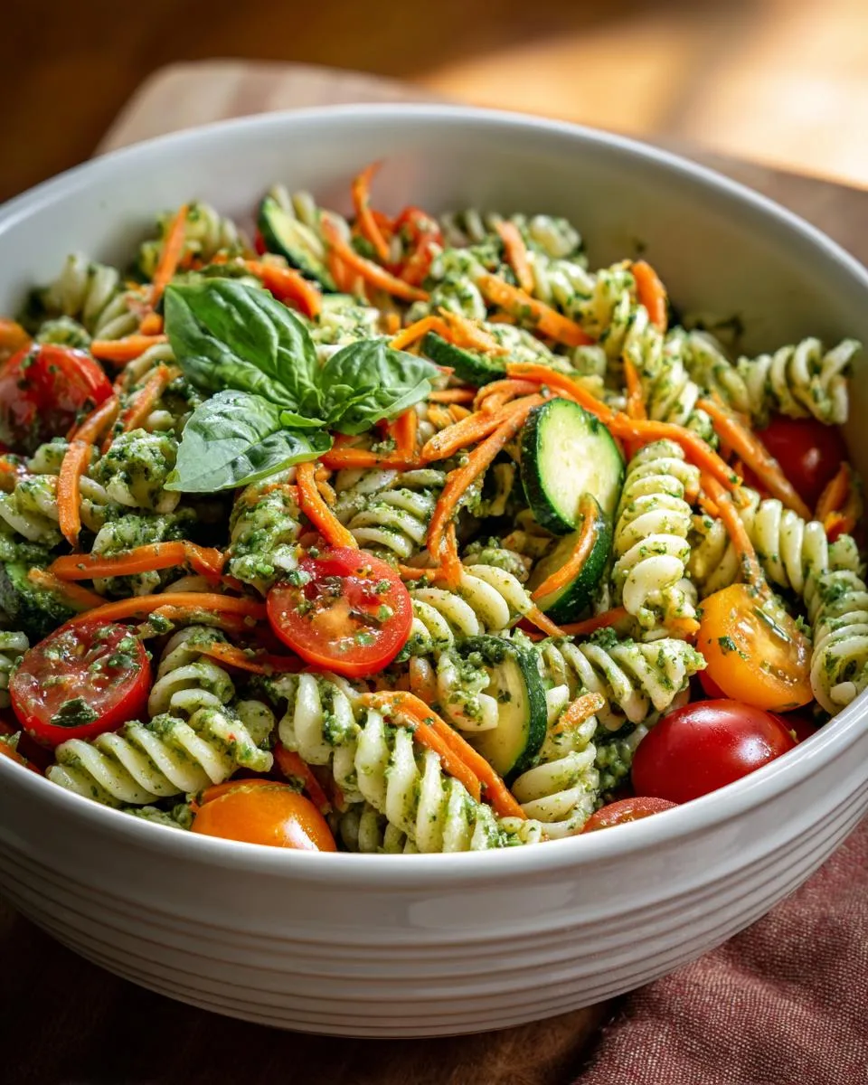 Cottage Cheese Pesto Pasta Salad - detail 3