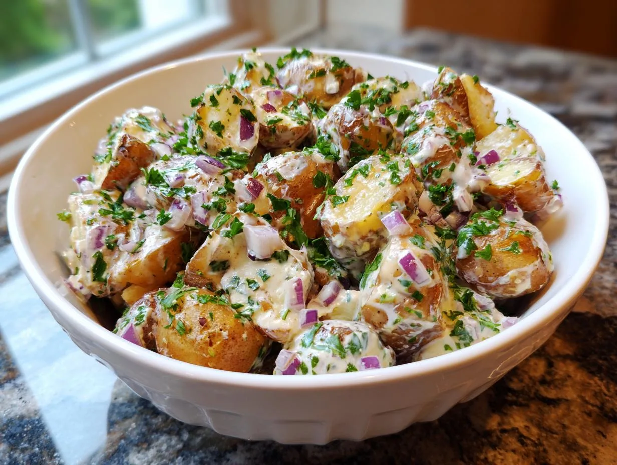 Irresistible Crispy Smashed Potato Salad with 3 Secret Tricks