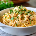 Crockpot Chicken Spaghetti Dinner