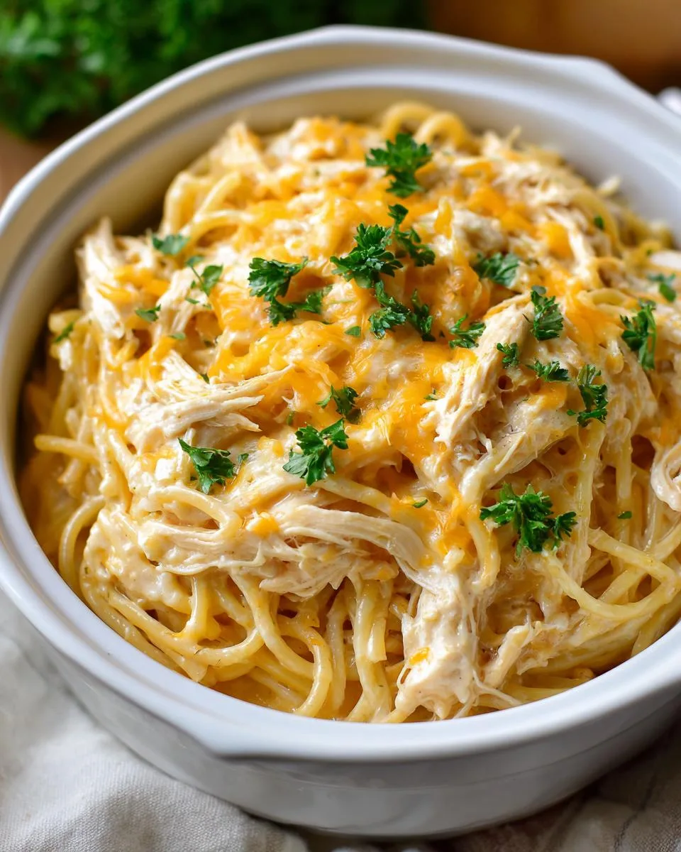 Crockpot Chicken Spaghetti Dinner - detail 2