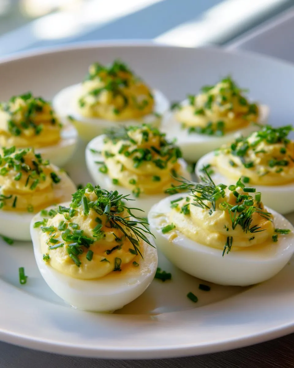 Deviled Eggs With Chives And Dill - detail 2