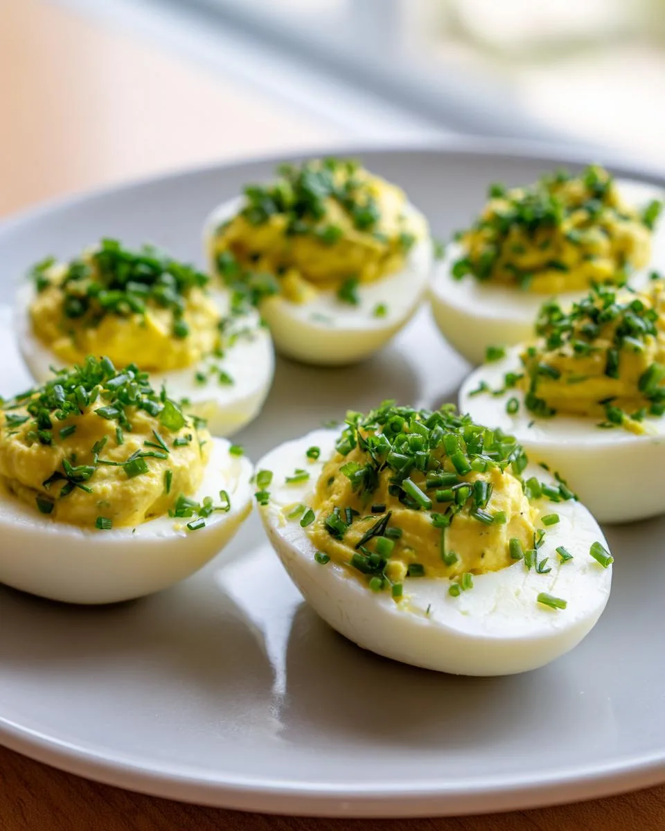 Deviled Eggs With Chives And Dill - detail 3