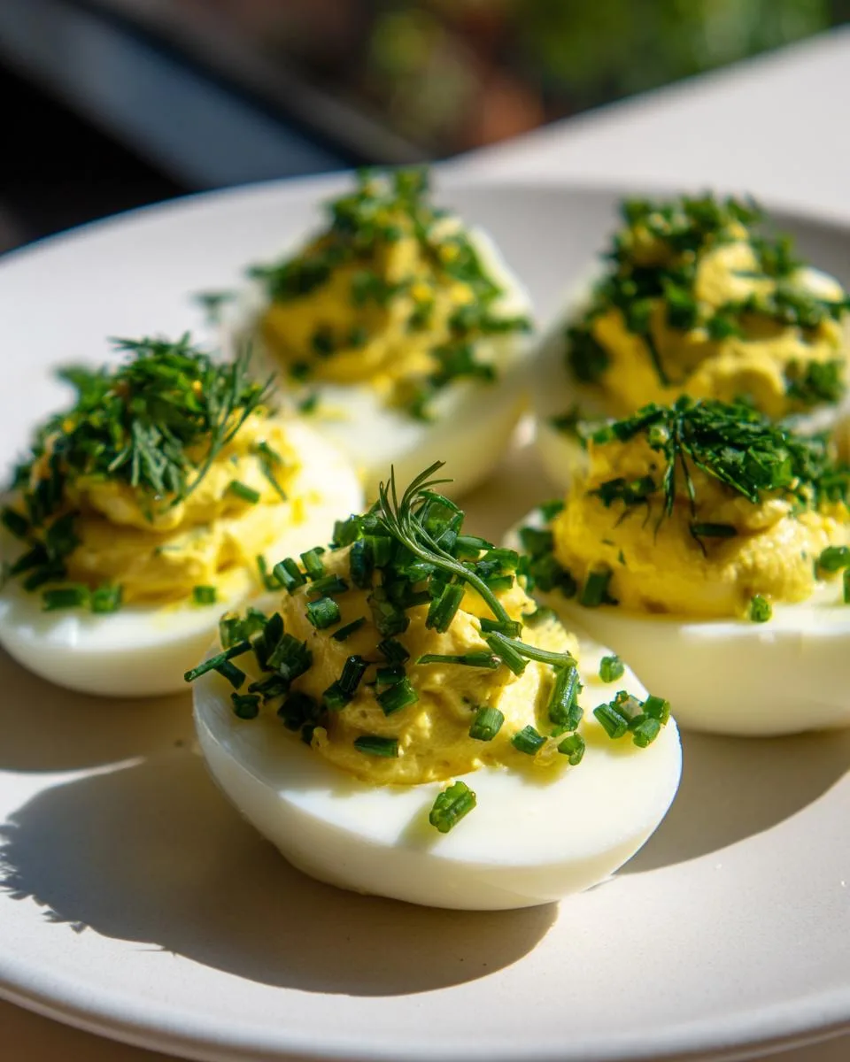 Deviled Eggs With Chives And Dill - detail 4