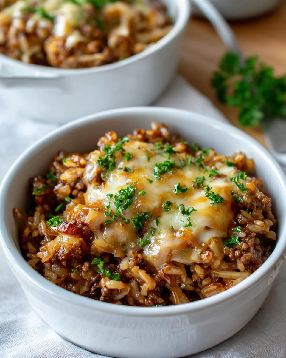 French Onion Ground Beef Rice - detail 1