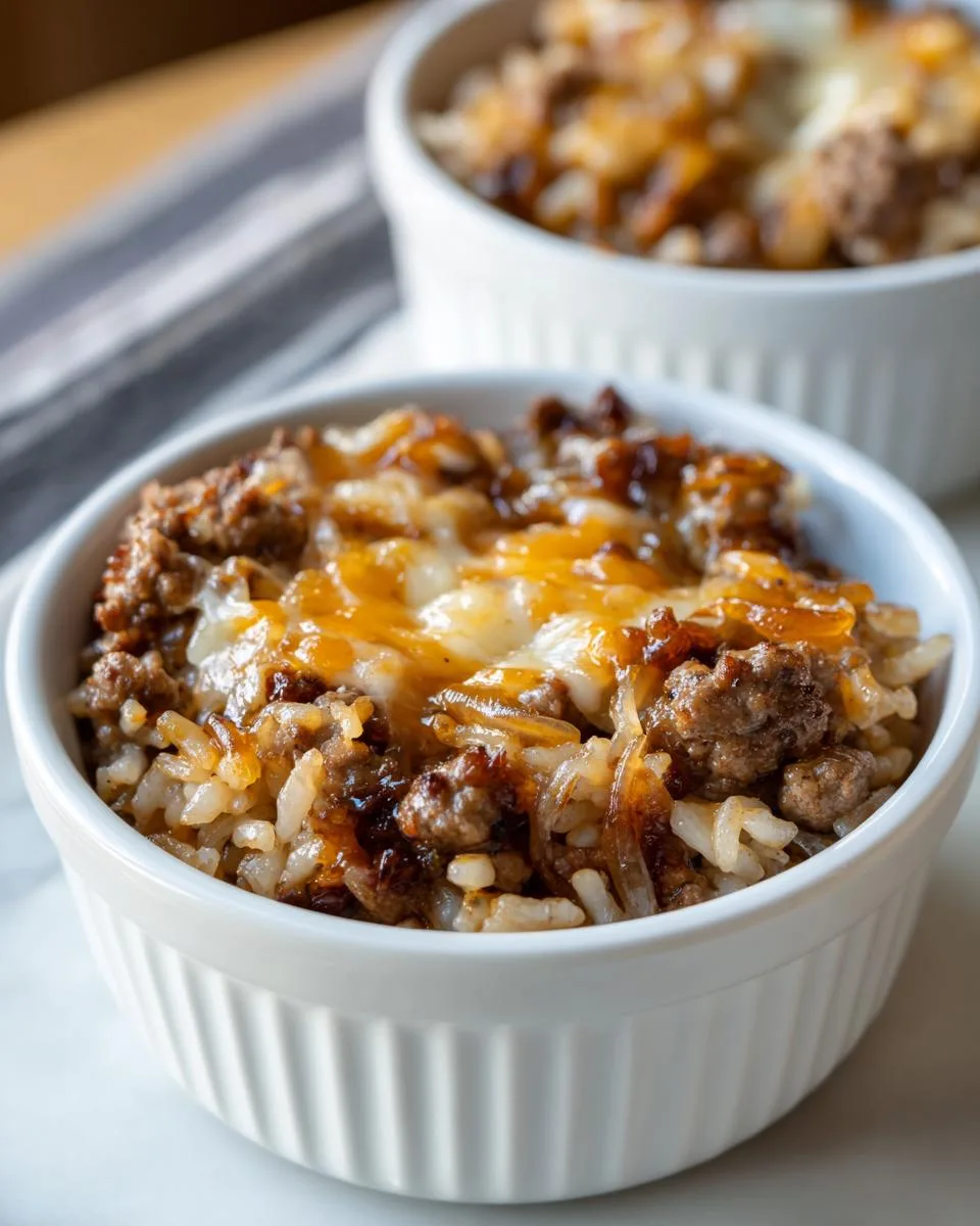 French Onion Ground Beef Rice - detail 2