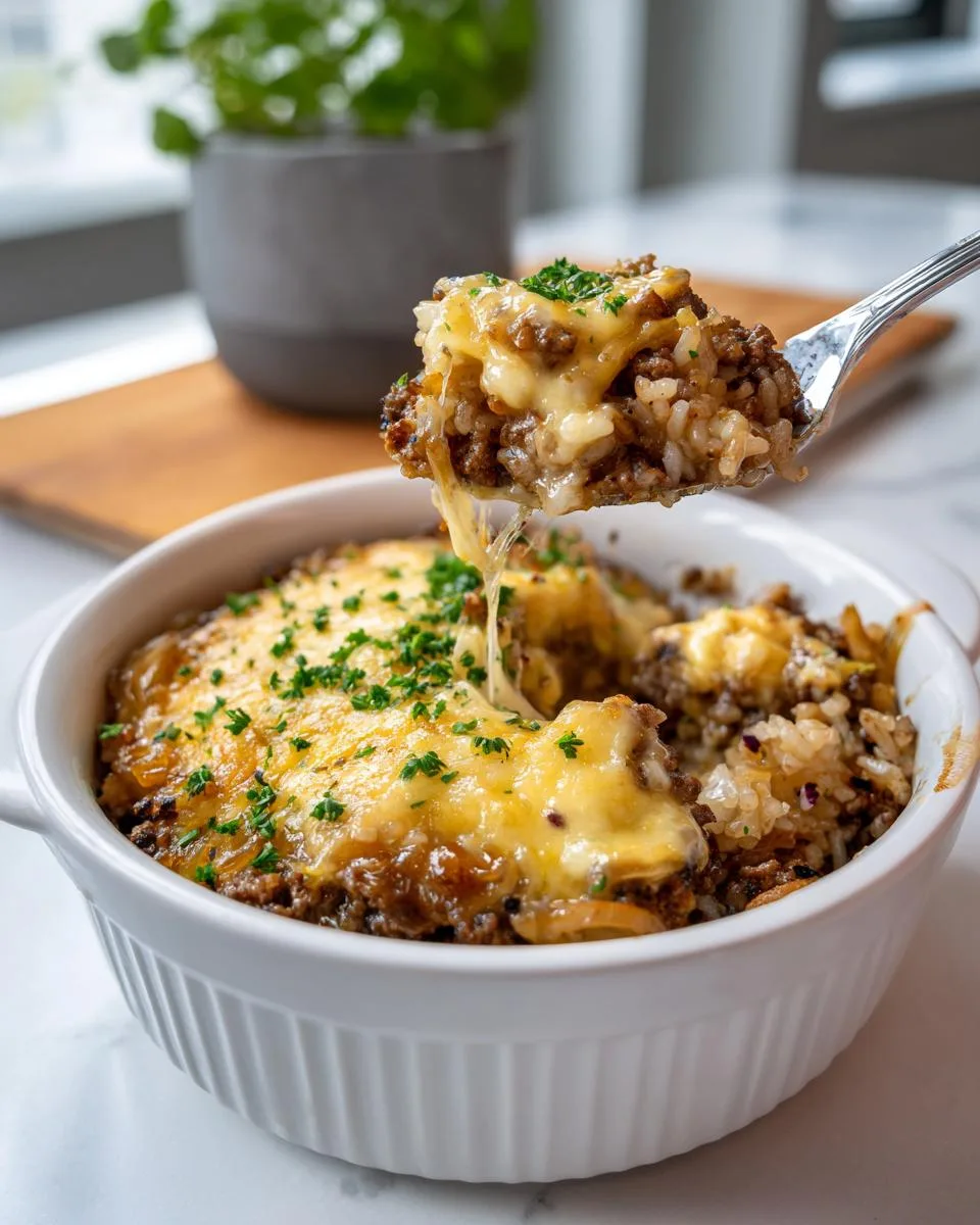 French Onion Ground Beef Rice - detail 3