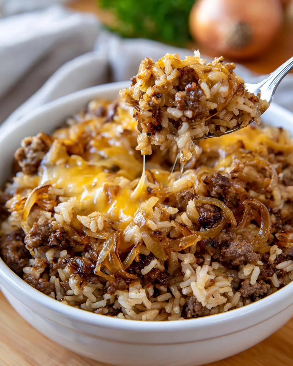 French Onion Ground Beef Rice - detail 4