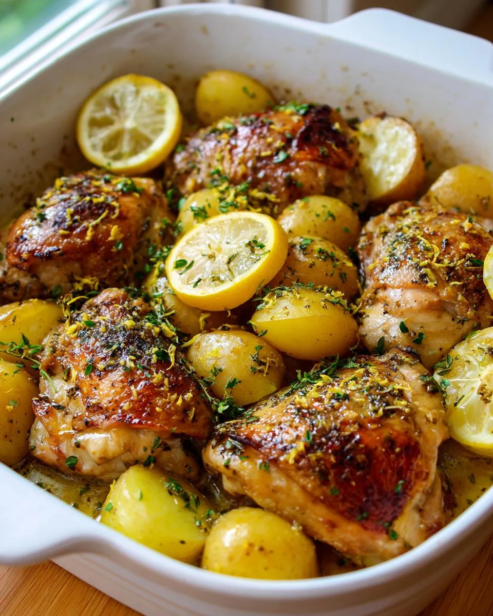 Greek Lemon Chicken Potatoes - detail 2