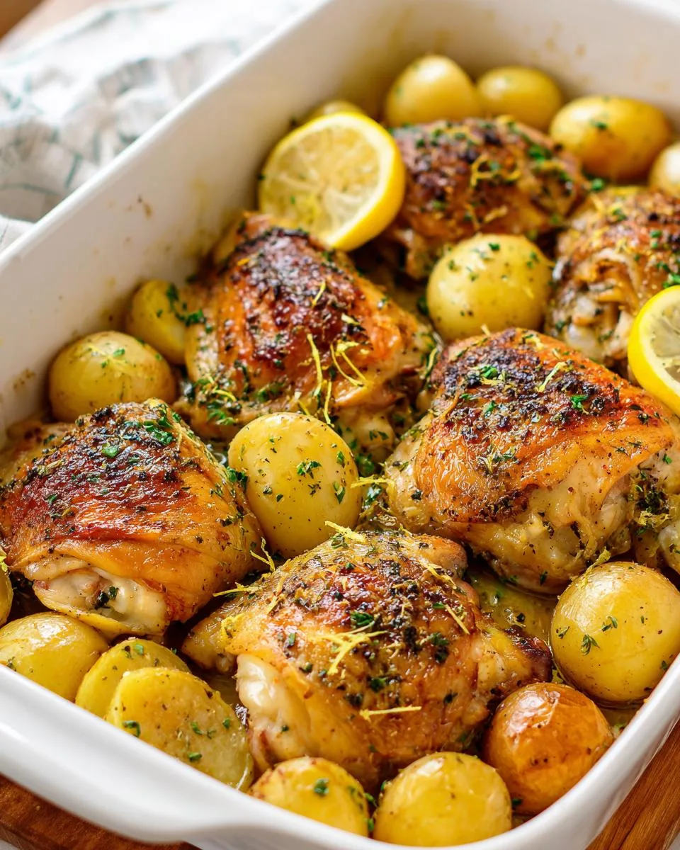 Greek Lemon Chicken Potatoes - detail 3