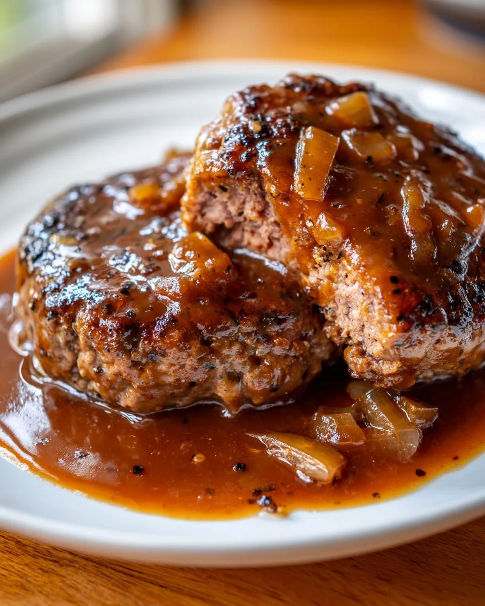 Hamburger Steaks Brown Gravy - detail 2