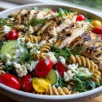 High Protein Chicken Pasta Salad