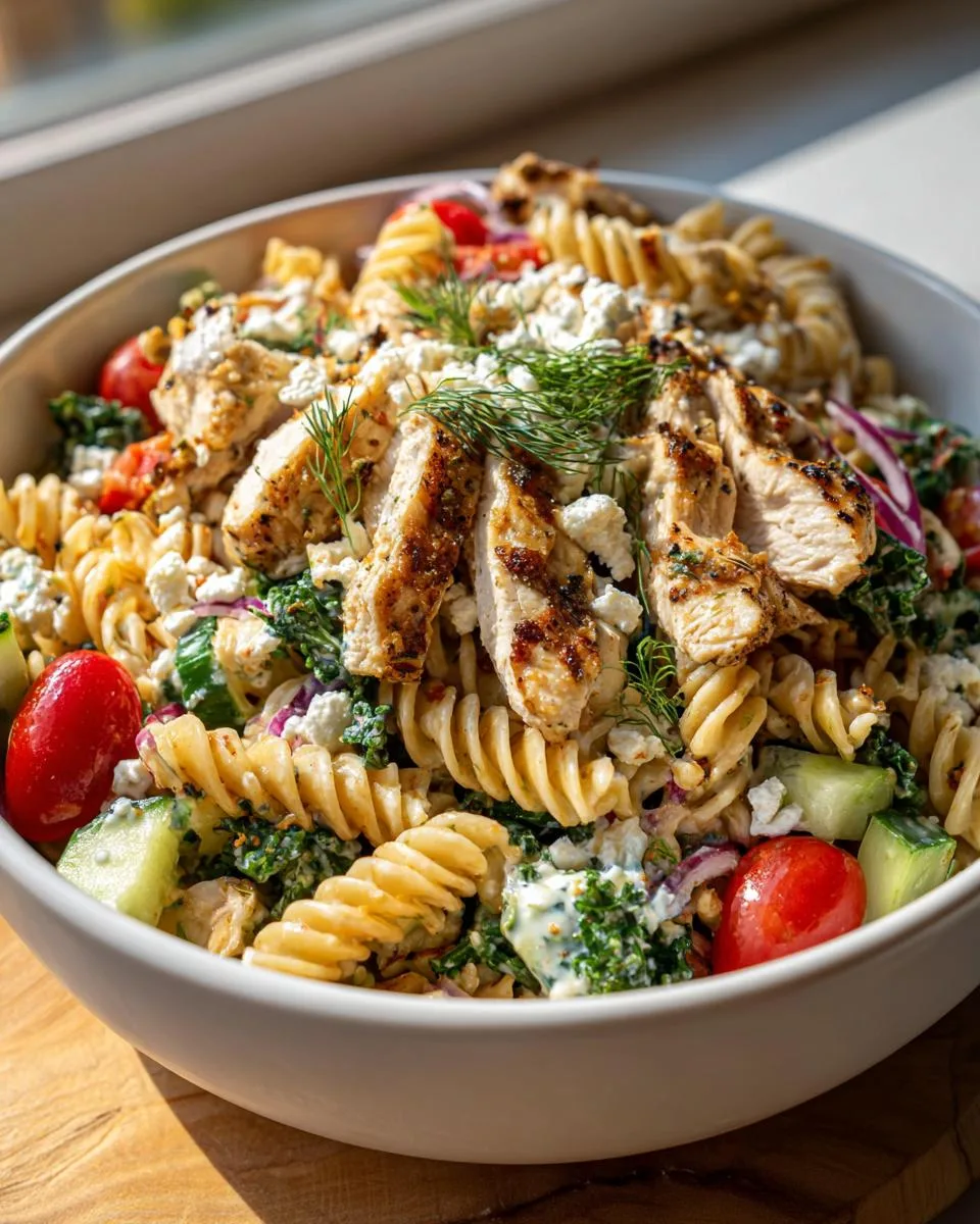 High Protein Chicken Pasta Salad - detail 2
