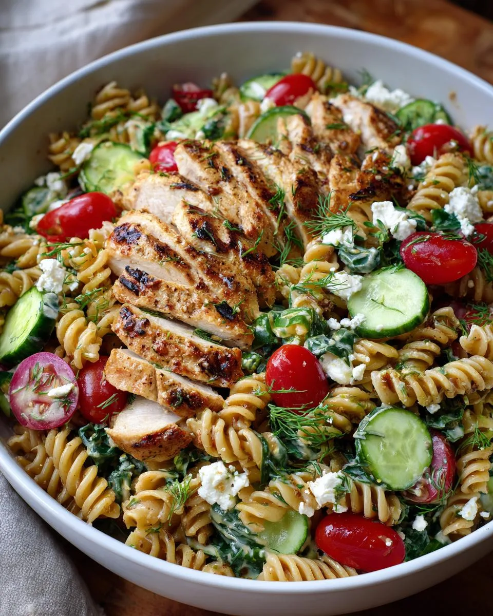 High Protein Chicken Pasta Salad - detail 3