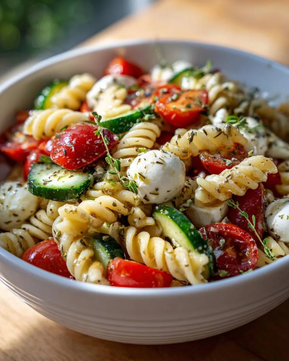 High Protein Chickpea Pasta Salad - detail 2