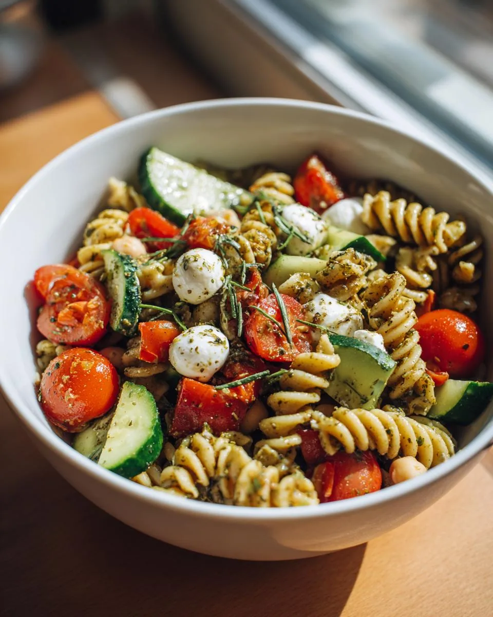 High Protein Chickpea Pasta Salad - detail 4