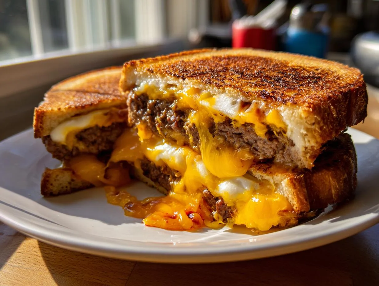 Juicy Patty Melt Recipe with 2 Cheeses & Secret Sauce