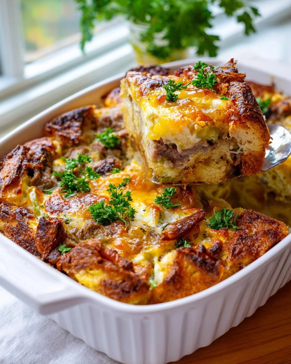 Philly Cheesesteak Breakfast Casserole - detail 2