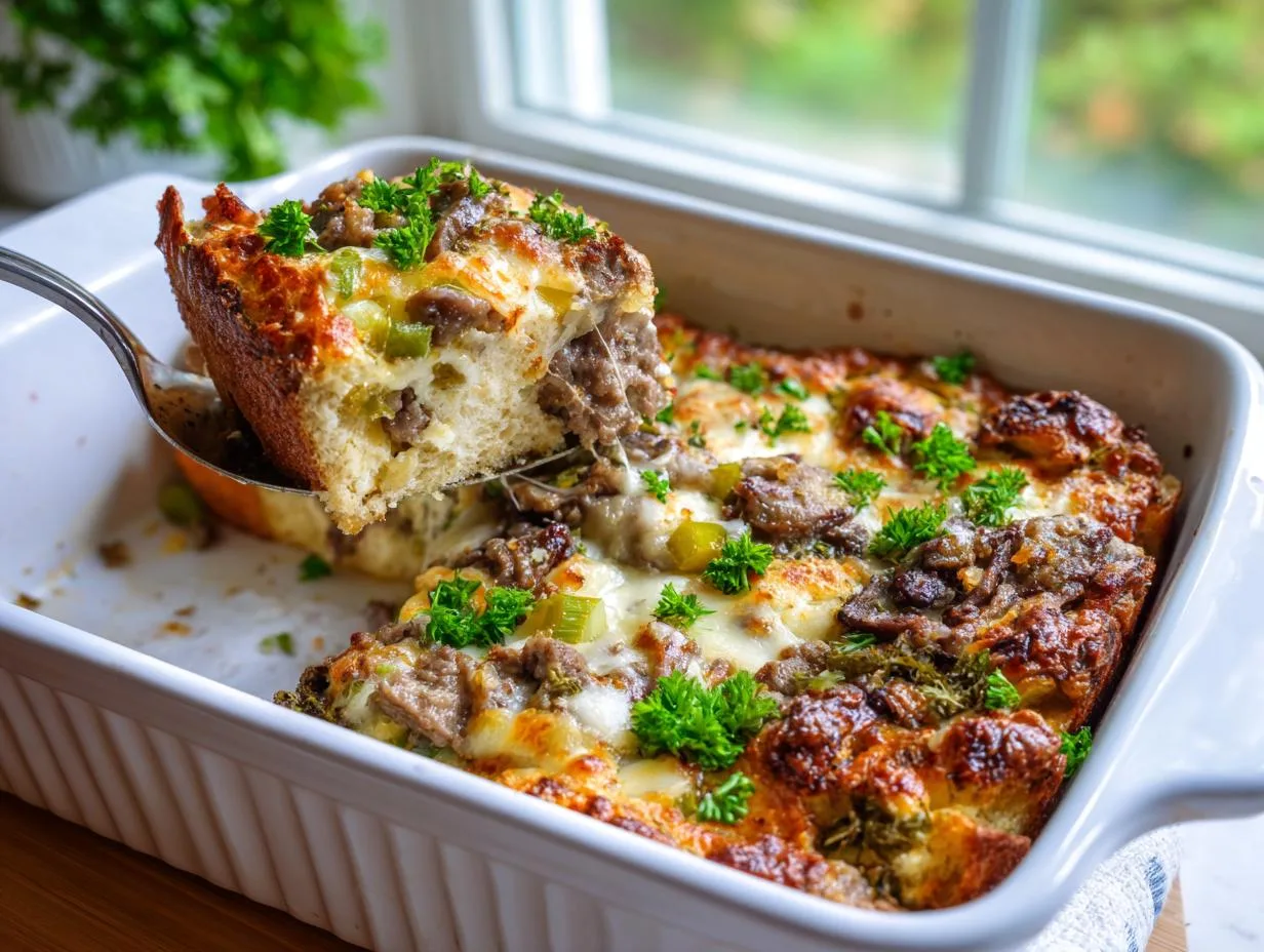 56oz Philly Cheesesteak Breakfast Casserole Your Family Will Devour